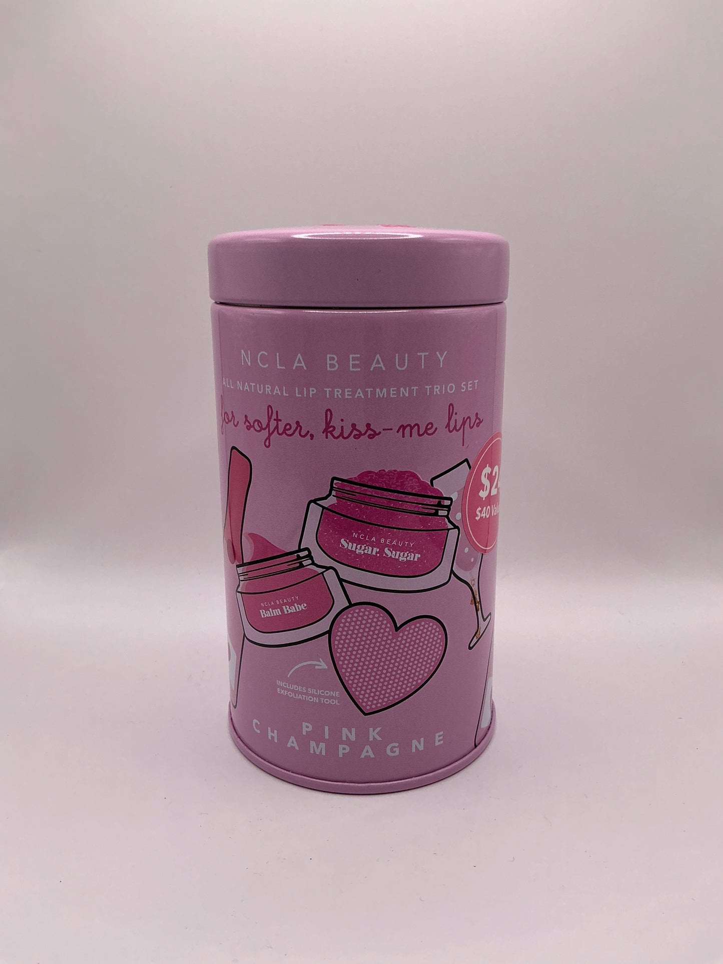NCLA Beauty lip scrub kit- pink champagne