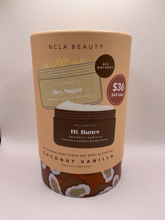 NCLA Beauty body scrub kit- coconut